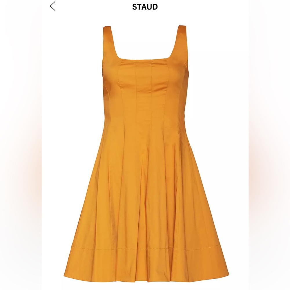 Staid Wells Cotton poplin a-line midi dress BNWT honey size 2